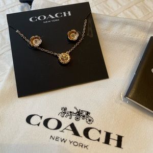 Coach Necklace and Earrings
